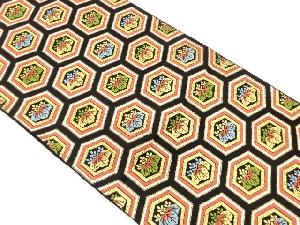 アンティーク　亀甲に桐模様織り出し袋帯（着用可）